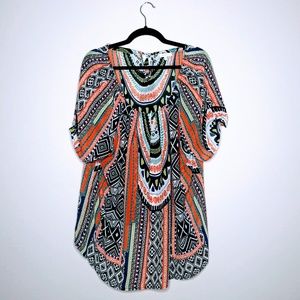 💍 Halo Womens Plus Size Print Short Sleeve  1X